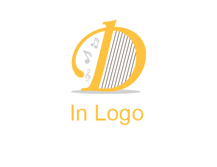 harp instrument in D logo
