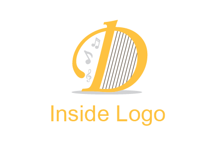 harp instrument in D logo