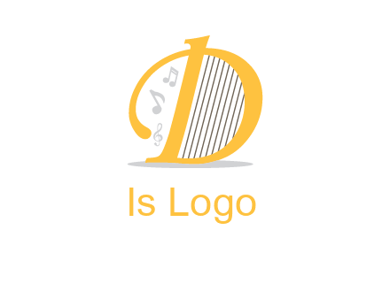 harp instrument in D logo