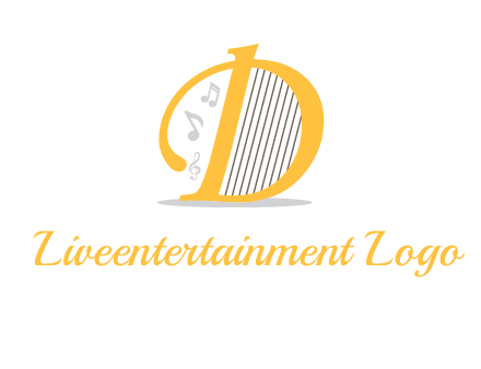 harp instrument in D logo