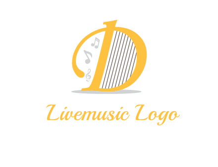 harp instrument in D logo