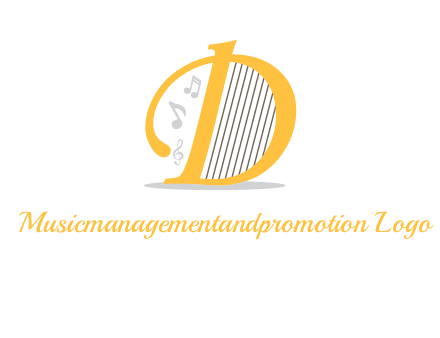 harp instrument in D logo