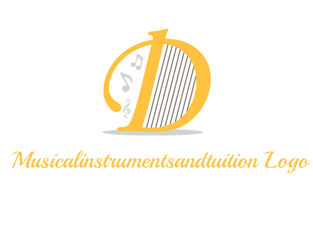 harp instrument in D logo