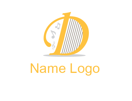 harp instrument in D logo