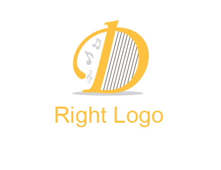 harp instrument in D logo