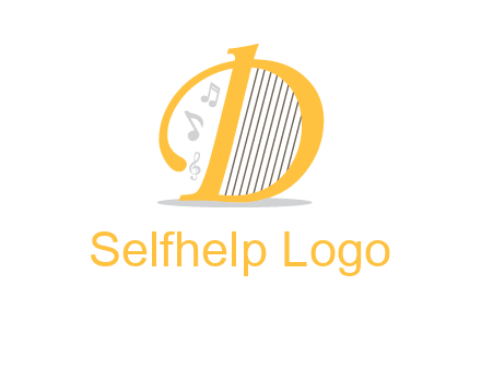 harp instrument in D logo