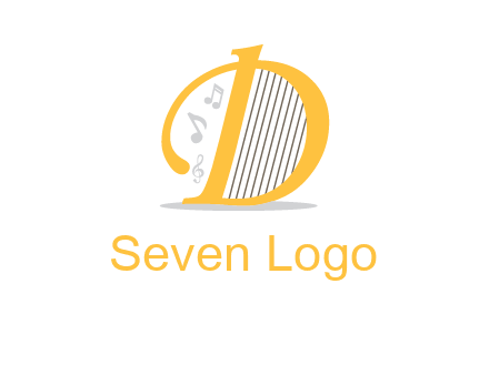 harp instrument in D logo
