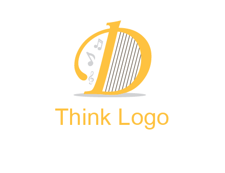 harp instrument in D logo