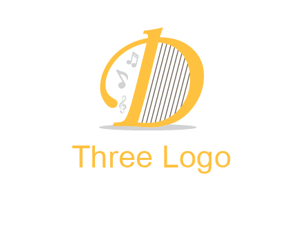 harp instrument in D logo