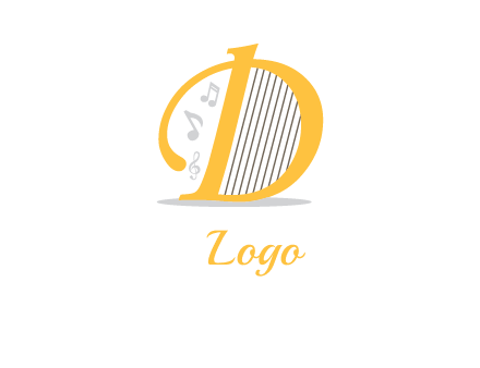 harp instrument in D logo