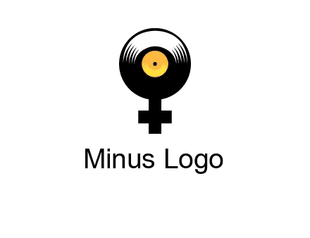 cross sign with gramophone cd logo