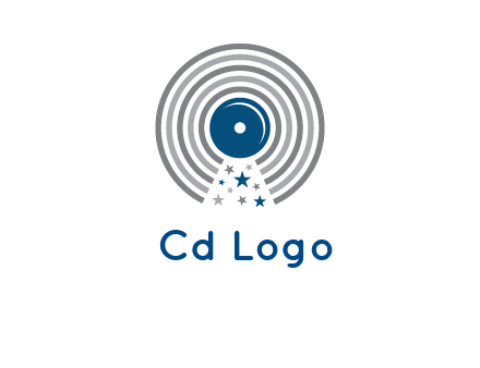 stars in gramophone cd logo