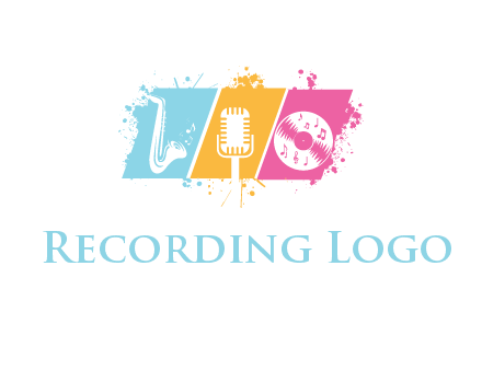 musical instruments logo in graphics