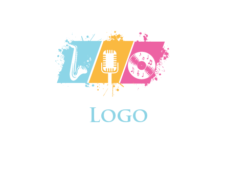 musical instruments logo in graphics
