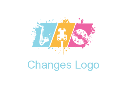 musical instruments logo in graphics