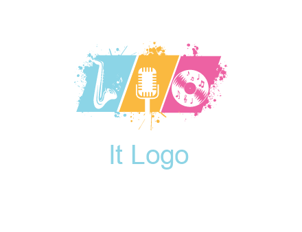 musical instruments logo in graphics