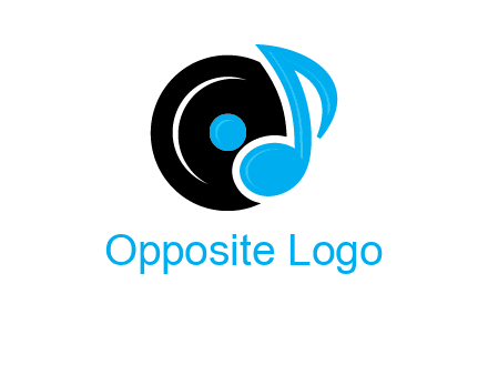 gramophone cd with tune icon