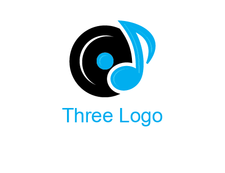 gramophone cd with tune icon