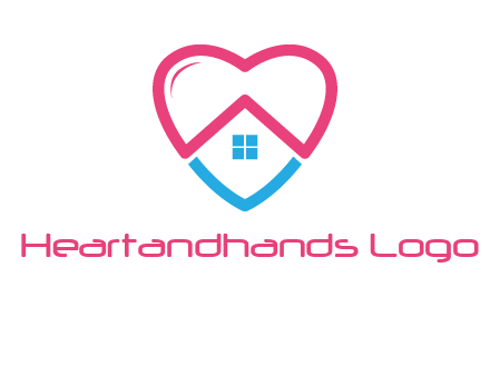 Heart shape with home icon