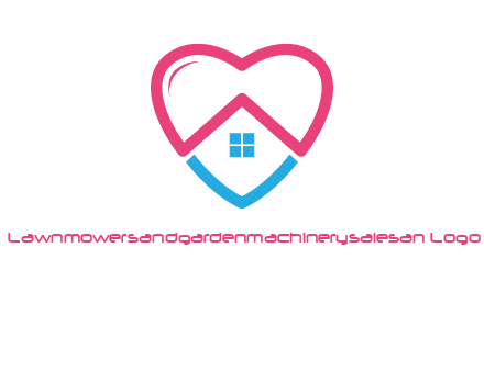 Heart shape with home icon