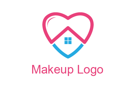 Heart shape with home icon