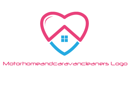 Heart shape with home icon