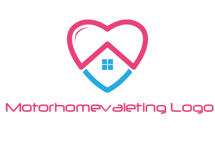 Heart shape with home icon