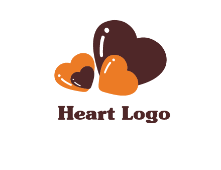 Wedding hearts logo