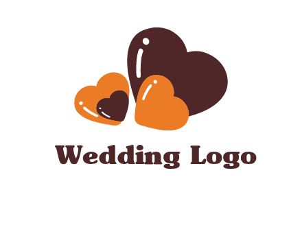 Wedding hearts logo