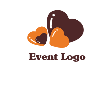 Wedding hearts logo