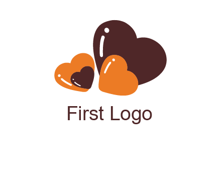 Wedding hearts logo