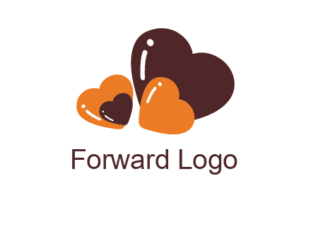 Wedding hearts logo