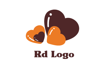 Wedding hearts logo