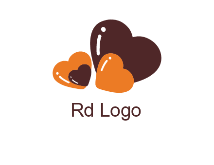 Wedding hearts logo