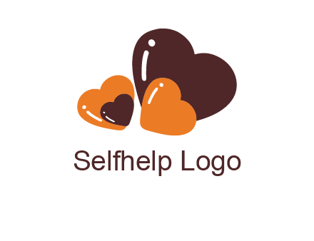 Wedding hearts logo