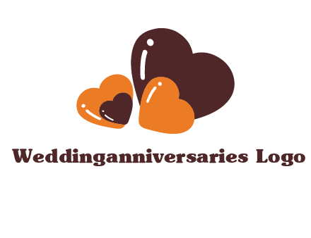 Wedding hearts logo