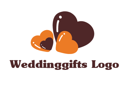 Wedding hearts logo