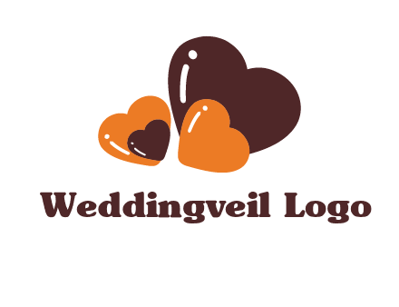 Wedding hearts logo