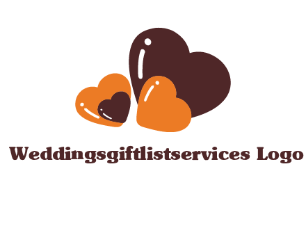 Wedding hearts logo