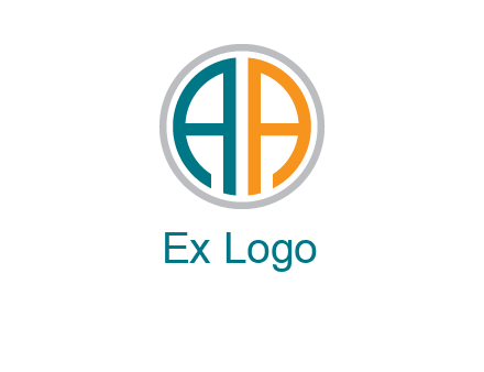 two letter A in circle 