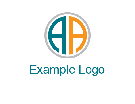 two letter A in circle 