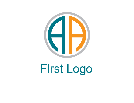 two letter A in circle 
