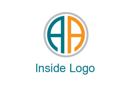 two letter A in circle 