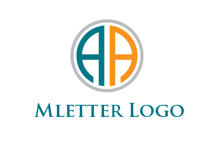 two letter A in circle 