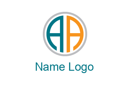 two letter A in circle 