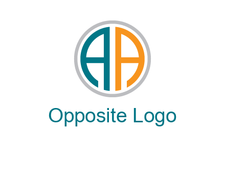 two letter A in circle 