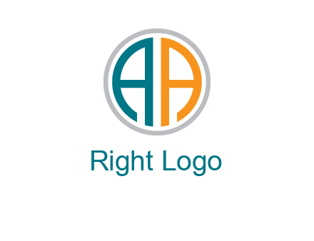 two letter A in circle 