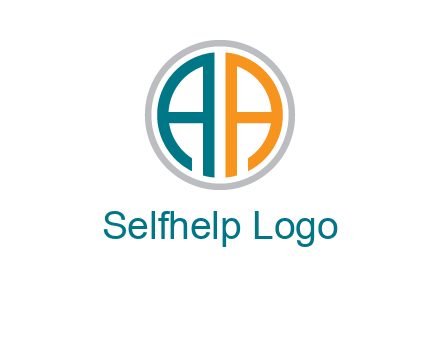 two letter A in circle 