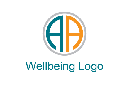 two letter A in circle 