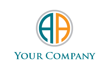 two letter A in circle 